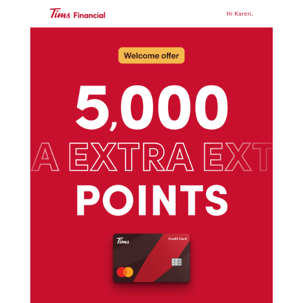 Kickstart your earnings with a 5,000-point welcome offer