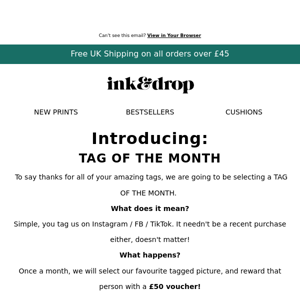 New feature : Tag of the month 🏷️ Win £50