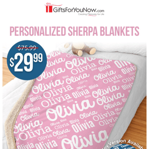 $29.99 Personalized Cozy Sherpa Blankets | Save Over 60%