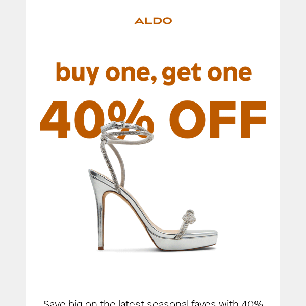 revidere tørre smertefuld BOGO 40% off is in full bloom - Aldo Shoes
