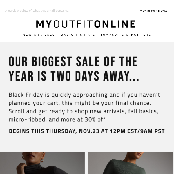 30% OFF SITE-WIDE STARTS SOON...