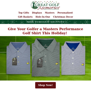 A Masters Golf Shirt Will Look Great on Your Favorite Golfer!