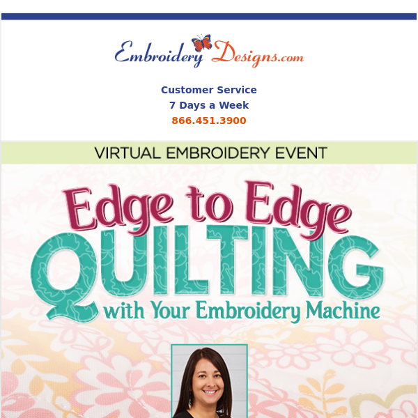 Register Today For Edge To Edge Quilting Virtual Event - January 26th!