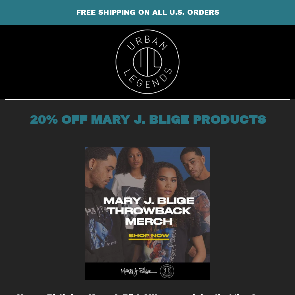 20% Off All Mary J. Blige + Celebrate MLK Day