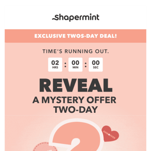 Last chance: can you reveal this mystery offer?