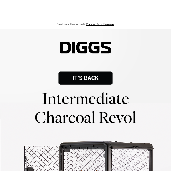 BACK IN STOCK: Intermediate Revol Dog Crate in Charcoal