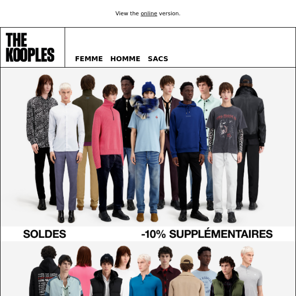 The Kooples, -10% supplémentaires sur les produits soldés
