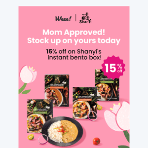 Mom Approved! Stock up on yours today ❤️15% off on Shanyi's instant bento box!