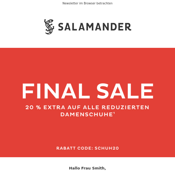 FINAL SALE bei SALAMANDER - jetzt extra Rabatte sichern