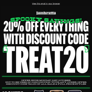 USE CODE 'TREAT20' FOR 20% OFF EVERYTHING!