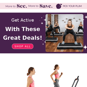 Get active with these great savings!