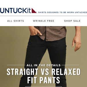 Straight Fit Vs Relaxed Fit Pants