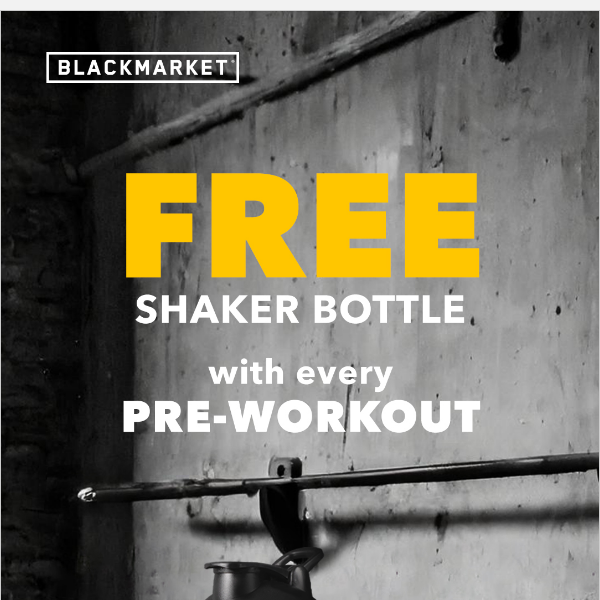 Boost Your Workouts: Score a FREE Shaker Bottle with Every Pre-Workout Buy!🚨💥