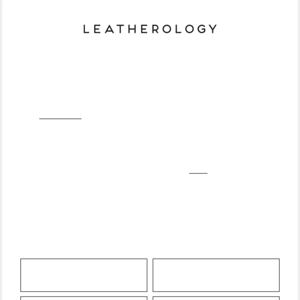 Your Leatherology account details