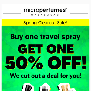OOPS, WE OVERSTOCKED 🤷📦 BOGO 50% OFF ANY TRAVEL SPRAYS