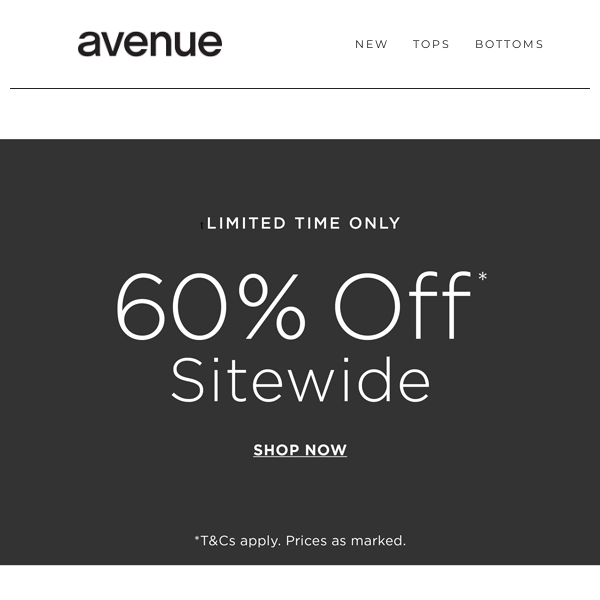 60% Off* Sitewide + Neutral & Now Knitwear