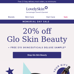 JUST ADDED: 20% Off Glo Skin Beauty!