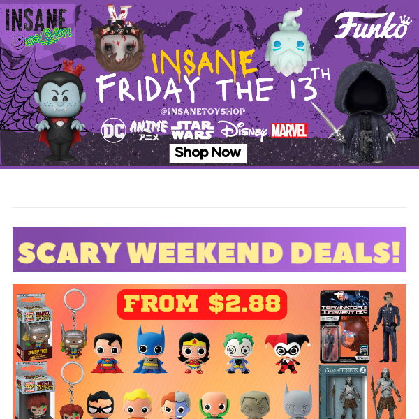 🔥Friday the 13th🔥 Sale on 100+ items from $2.88-$6.88 + 250 vaulted & exclusive were just added!