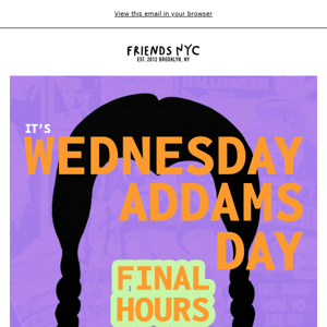 Final Hours ☠️  BOGO 50% OFF ☠️ Wednesday Addams ☠️ FLASH ☠️ Sale