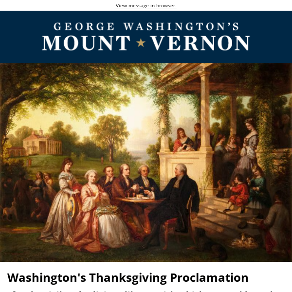 Washington's Thanksgiving: "for the civil and religious liberty with which we are blessed..."