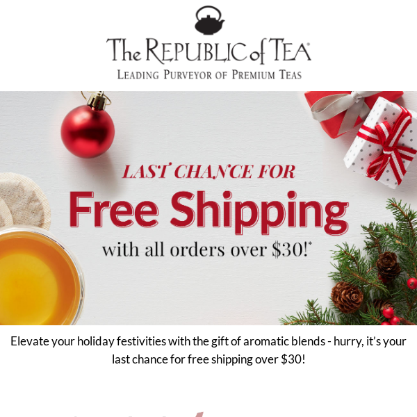 Final Hours for Free Shipping!