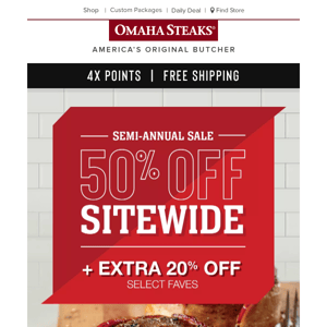 Omaha Steaks Ultimate Gift Pack (4x Bacon-Wrapped Filets, 4x PureGround  Filet Mignon Burgers, 4x Air-Chilled Chicken Breasts, 4x Gourmet Franks, 4x  Scalloped Potatoes, 4x Tartlets & More) 