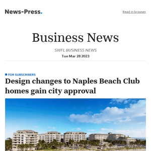 Business news: Design changes to Naples Beach Club homes gain city approval