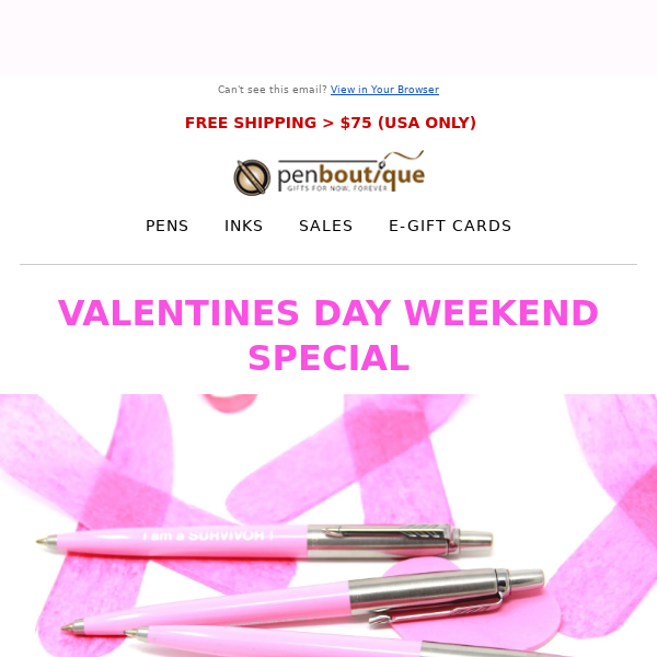 Valentine's Day Weekend Sale!!! Ink 20% off.