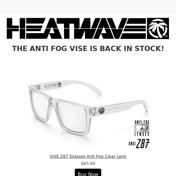 Clear the air 💨 ANTIFOG Vise is back - Heat Wave Visual