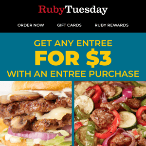 🚨 DEAL ALERT: Get a $3 Entree