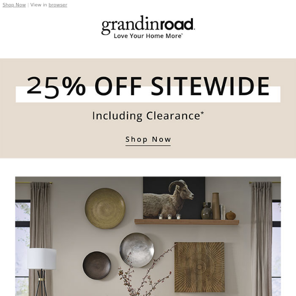 Take 25% Off Sitewide (including Clearance) + Hot Deals