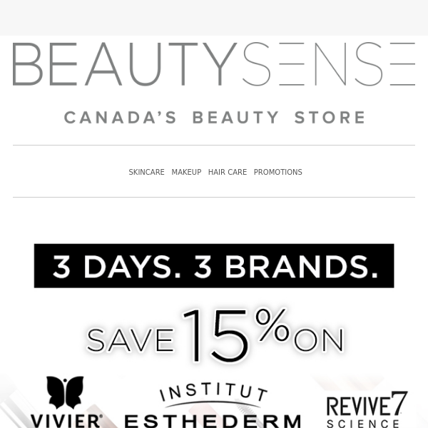 3 Days, 3 Brands, 15% Off! 😱