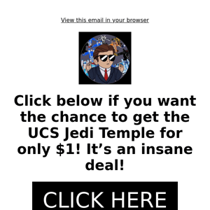 $1 JEDI TEMPLE AND THE DROPSHIP AND AT-OT FOR 80% OFF CURRENT PRICE