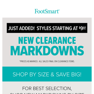 NEW Clearance Markdowns - All Added Styles Under $30
