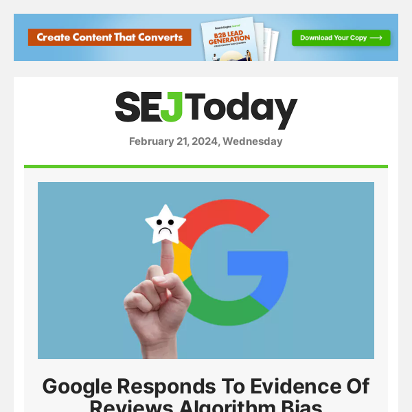 Google Responds To Evidence Of Reviews Algorithm Bias