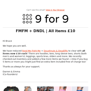 Everything £10 on FMFM + DNDL! Updated.