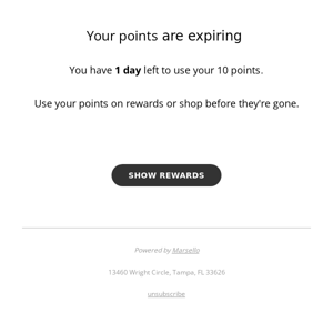 Your points are expiring