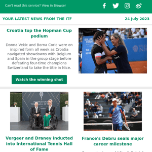 ITF Newsletter - Yanina Wickmayer wins again as new Roland Garros junior  champions are crowned - International Tennis Federation