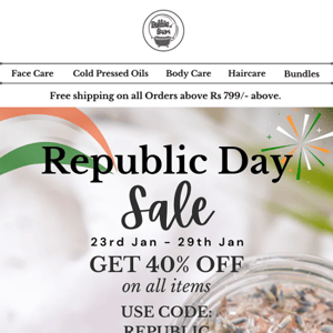 Republic Day Sale is here!!🧡🤍💚
