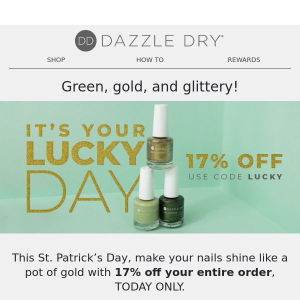 Feeling Lucky? Get 17% off 🍀