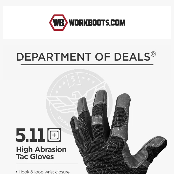 DOD: UNDER $18 ➡ 5.11 High Abrasion Gloves