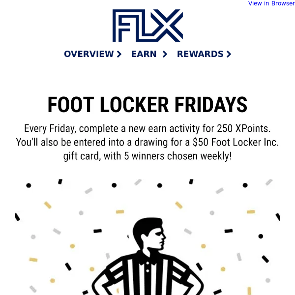 Foot Locker Fridays: Earn XPoints, Win Gift Cards