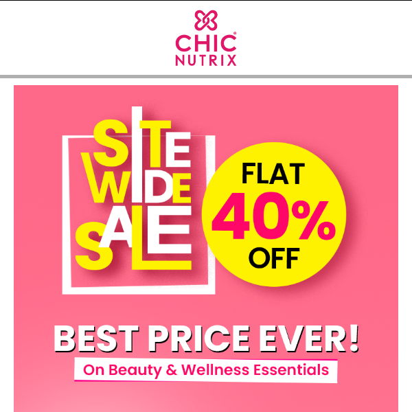 Chicnutrix Sitewide Sale is LIVE! Get Flat 40% 🛒