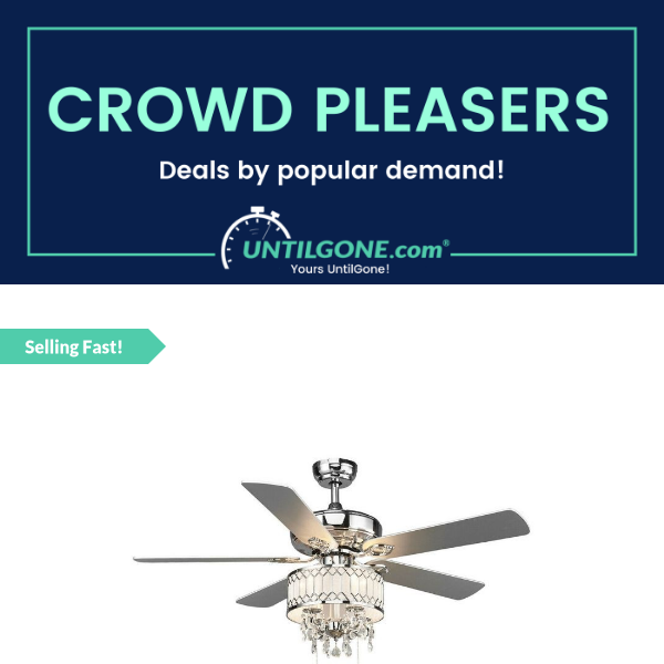 Crowd Pleasers - 42% OFF Crystal Ceiling Fan Lamp