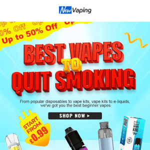 Check out our Best Vapes to Quit Smoking! Up to 50% Off! £2.99 Aroma King, £3.59 IVG Crystal, £39.99 GeekVape Aegis Legend 2 Mod