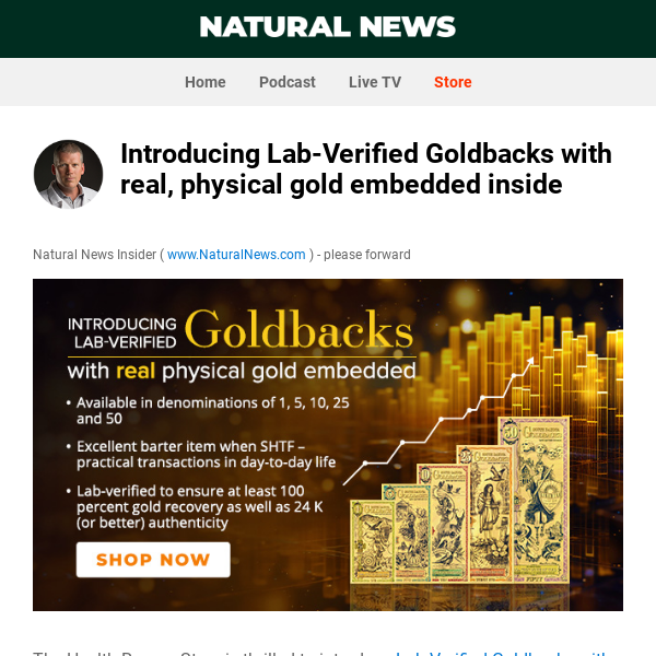 Introducing Lab-Verified Goldbacks with real, physical gold embedded inside