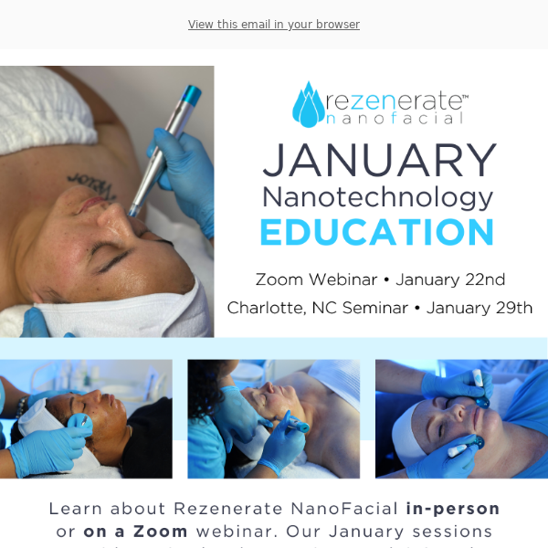 💧 January Education Events: Learn about NANOTECH in-person or online. Register today!