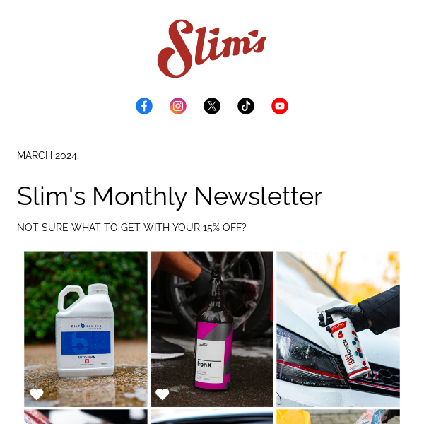 ⭐ Slim's Detailing Newsletter