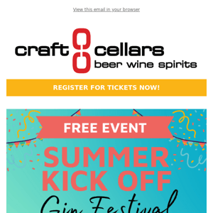 🌞 FREE In-store Summer Kick-off Craft Gin Festival 🌞