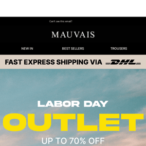 ☀️ LABOR DAY OUTLET: Up to 70% off! 💸